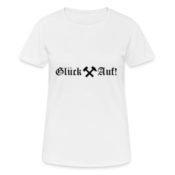 Glück auf Ruhrpott Ruhrgebiet Geschenk - Frauen T-Shirt atmungsaktiv - Weiß - Vorne - AI Model Female 172 dark (172cm)