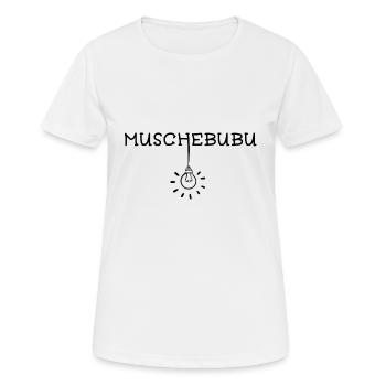 Muschebubu Sächsisch Sächsischer Dialekt - Frauen T-Shirt atmungsaktiv - Weiß - Vorne - AI Model Female 172 dark (172cm)