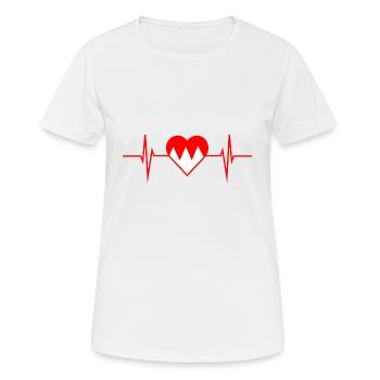 Franken Bayern Herzschlag EKG coeur cadeau - T-shirt respirant Femme - blanc - Devant - AI Model Female 172 dark (172cm)