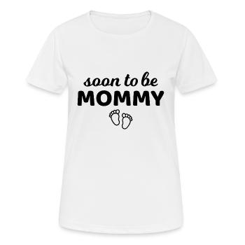 Cadeau femme enceinte maman enceinte - T-shirt respirant Femme - blanc - Devant - AI Model Female 172 dark (172cm)