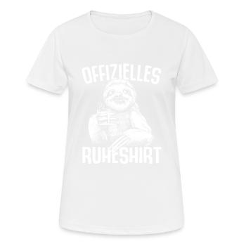Offizielles Ruheshirt Lustiges Faultier Ausruhen - Frauen T-Shirt atmungsaktiv - Weiß - Vorne - AI Model Female 172 dark (172cm)