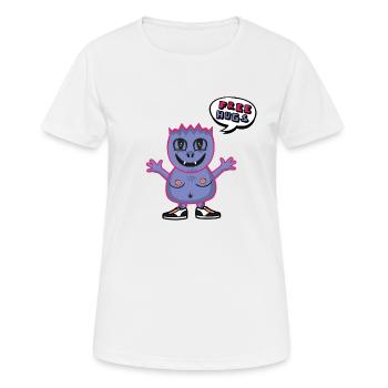 Câlins gratuits - T-shirt respirant Femme - blanc - Devant - AI Model Female 172 dark (172cm)