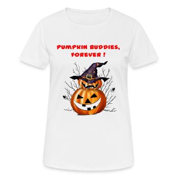Pumkin Buddies pour toujours - T-shirt respirant Femme - blanc - Devant - AI Model Female 172 dark (172cm)