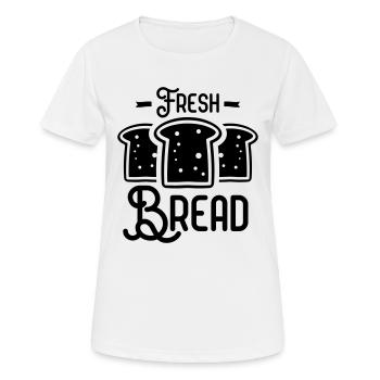 bäckerei bäcker toastbrot brot icon - Frauen T-Shirt atmungsaktiv - Weiß - Vorne - AI Model Female 172 dark (172cm)