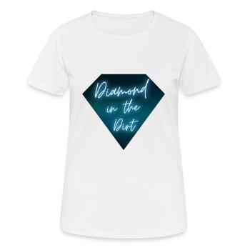 Diamant dans la saleté Bijoux Bling Classy - T-shirt respirant Femme - blanc - Devant - AI Model Female 172 dark (172cm)