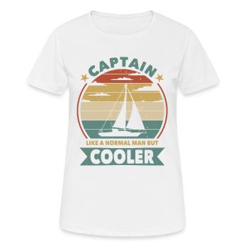Captain like a normal man but cooler - Women's Breathable T-Shirt - white - Front - AI Model Female 172 dark (172cm)