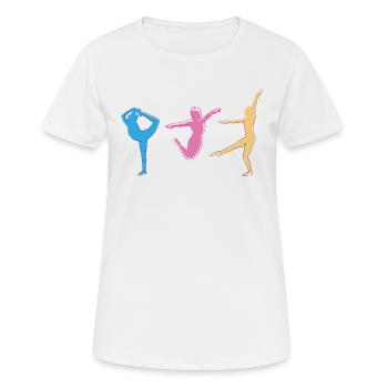 Gymnast, Yoga,Sports,Exercises,Dancing,Gymnastics - Women's Breathable T-Shirt - white - Front - AI Model Female 172 dark (172cm)