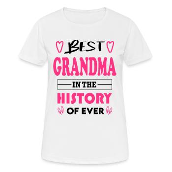 Best Grandma Beste Oma for Ever für immer - Frauen T-Shirt atmungsaktiv - Weiß - Vorne - AI Model Female 172 dark (172cm)