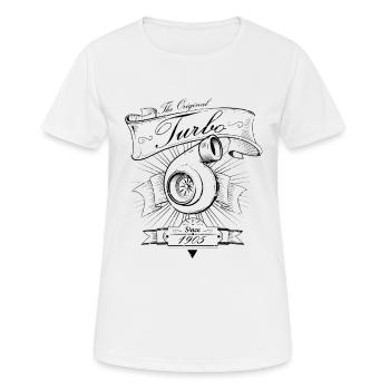 turbo since 1905 vintage - black edition - Frauen T-Shirt atmungsaktiv - Weiß - Vorne - AI Model Female 172 dark (172cm)