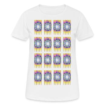 Hypnotisches Design Typ-1 - Frauen T-Shirt atmungsaktiv - Weiß - Vorne - AI Model Female 172 dark (172cm)