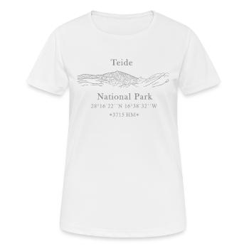 Teide National Park Teneriffa, grau - Frauen T-Shirt atmungsaktiv - Weiß - Vorne - AI Model Female 172 dark (172cm)