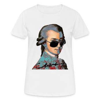 Wolfgang Amadeus Mozart - T-shirt respirant Femme - blanc - Devant - AI Model Female 172 dark (172cm)