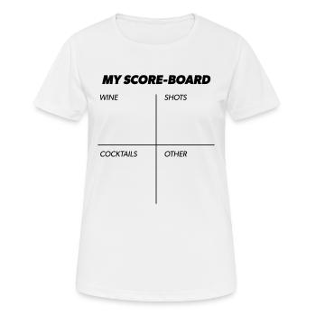 Mon tableau d’affichage – parfait pour l’enterrement de vie de garçon - T-shirt respirant Femme - blanc - Devant - AI Model Female 172 dark (172cm)