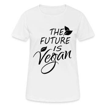 Vegan is the future - Women's Breathable T-Shirt - white - Front - AI Model Female 172 dark (172cm)