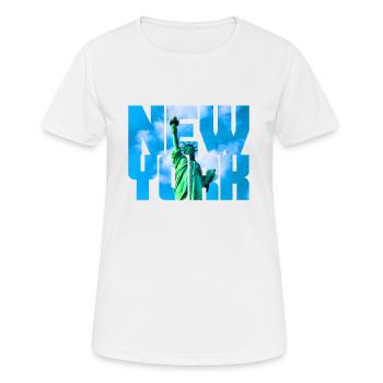 Freiheitsstatue New York - Frauen T-Shirt atmungsaktiv - Weiß - Vorne - AI Model Female 172 dark (172cm)