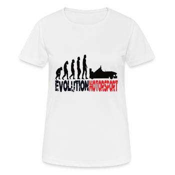 Motorsport - Frauen T-Shirt atmungsaktiv - Weiß - Vorne - AI Model Female 172 dark (172cm)