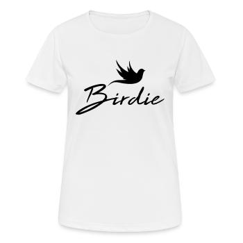 Birdie black - Women's Breathable T-Shirt - white - Front - AI Model Female 172 dark (172cm)