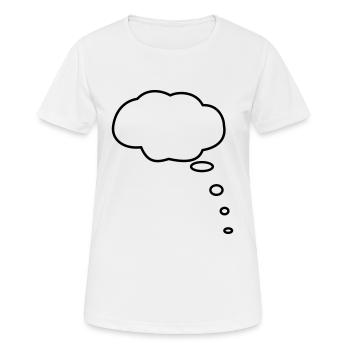 Denkblase_1farbig - Frauen T-Shirt atmungsaktiv - Weiß - Vorne - AI Model Female 172 dark (172cm)