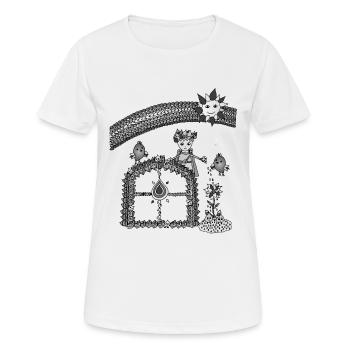 Magisches Tor Udus - Die Hüter von Orbis - Frauen T-Shirt atmungsaktiv - Weiß - Vorne - AI Model Female 172 dark (172cm)