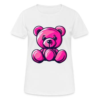 Teddybär / Kuscheltier / Stofftier / Geschenkidee - Frauen T-Shirt atmungsaktiv - Weiß - Vorne - AI Model Female 172 dark (172cm)