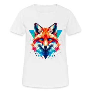 Fuchs Tier Wald Rotfuchs Wildnis Kunst - Frauen T-Shirt atmungsaktiv - Weiß - Vorne - AI Model Female 172 dark (172cm)