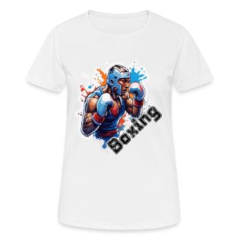 Boxer / Sport / Kampf / Arena / Boxring / Fäuste - Frauen T-Shirt atmungsaktiv - Weiß - Vorne - AI Model Female 172 dark (172cm)