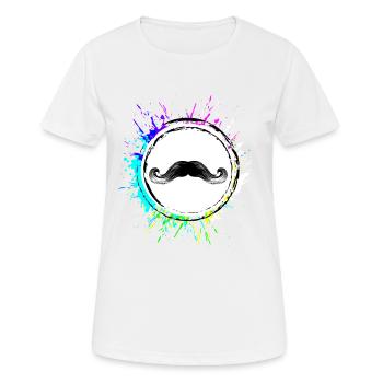 Symbole de la moustache - T-shirt respirant Femme - blanc - Devant - AI Model Female 172 dark (172cm)