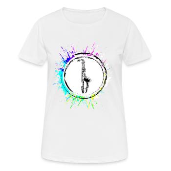 Symbole de trompette - T-shirt respirant Femme - blanc - Devant - AI Model Female 172 dark (172cm)