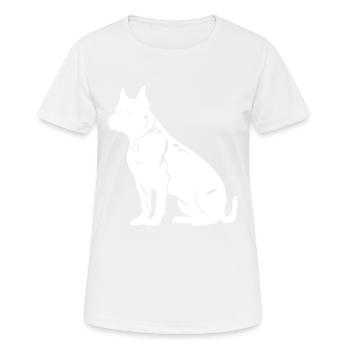 American Staffordshire Terrier Hund - Frauen T-Shirt atmungsaktiv - Weiß - Vorne - AI Model Female 172 dark (172cm)