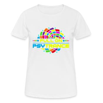 psytrance - Women's Breathable T-Shirt - white - Front - AI Model Female 172 dark (172cm)