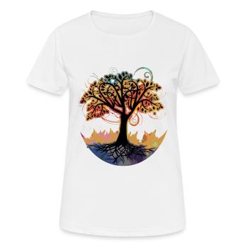 Magischer Baum - Frauen T-Shirt atmungsaktiv - Weiß - Vorne - AI Model Female 172 dark (172cm)
