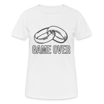 Game Over Bachelor Party JGA - T-shirt respirant Femme - blanc - Devant - AI Model Female 172 dark (172cm)
