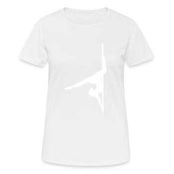 Pole Dance figure shape butterfly - Frauen T-Shirt atmungsaktiv - Weiß - Vorne - AI Model Female 172 dark (172cm)