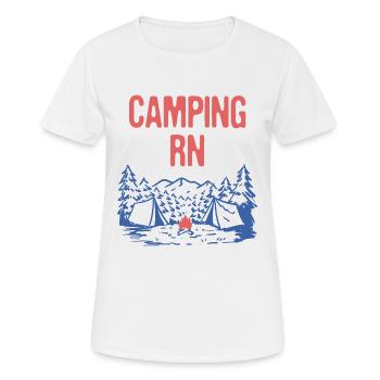 Camping RN Camper Forest Camp Woods Vacances - T-shirt respirant Femme - blanc - Devant - AI Model Female 172 dark (172cm)