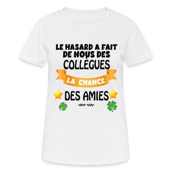 Collègue Et Amie Idée Cadeau Tendre - T-shirt respirant Femme - blanc - Devant - AI Model Female 172 dark (172cm)