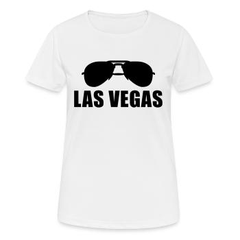 Coole Las Vegas Sonnenbrille - Frauen T-Shirt atmungsaktiv - Weiß - Vorne - AI Model Female 172 dark (172cm)