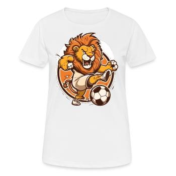 Lion Soccer Star - T-shirt respirant Femme - blanc - Devant - AI Model Female 172 dark (172cm)