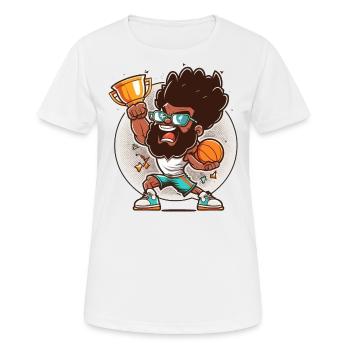 Slam Dunk König - Frauen T-Shirt atmungsaktiv - Weiß - Vorne - AI Model Female 172 dark (172cm)