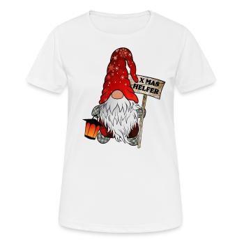 Helper Gnome Christmas Gnome - Women's Breathable T-Shirt - white - Front - AI Model Female 172 dark (172cm)