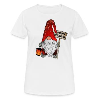 Gnome professionnel – Le gnome de Noël professionnel - T-shirt respirant Femme - blanc - Devant - AI Model Female 172 dark (172cm)