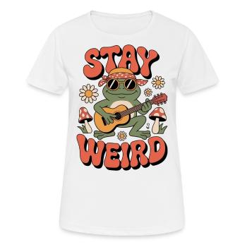 Hippie Stay Weird - Frauen T-Shirt atmungsaktiv - Weiß - Vorne - AI Model Female 172 dark (172cm)