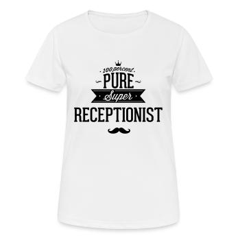 100 percent pure super Portier - Frauen T-Shirt atmungsaktiv - Weiß - Vorne - AI Model Female 172 dark (172cm)