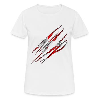 Danemark 001 tailladé dessins ronds - T-shirt respirant Femme - blanc - Devant - AI Model Female 172 dark (172cm)