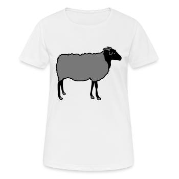 schaf, schafe, lamm, lämmer, heidschnucke - Frauen T-Shirt atmungsaktiv - Weiß - Vorne - AI Model Female 172 dark (172cm)