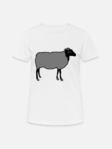moutons - T-shirt respirant Femme - blanc