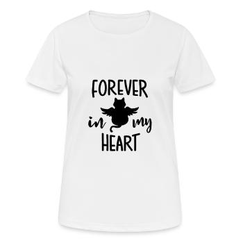 chat mort tristesse cadeau émotionnel ange paradis - T-shirt respirant Femme - blanc - Devant - AI Model Female 172 dark (172cm)