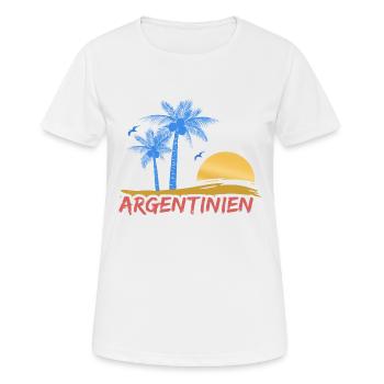 Argentine - T-shirt respirant Femme - blanc - Devant - AI Model Female 172 dark (172cm)