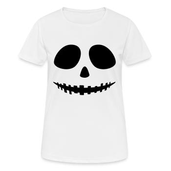Halloween Gesicht 1c - Frauen T-Shirt atmungsaktiv - Weiß - Vorne - AI Model Female 172 dark (172cm)