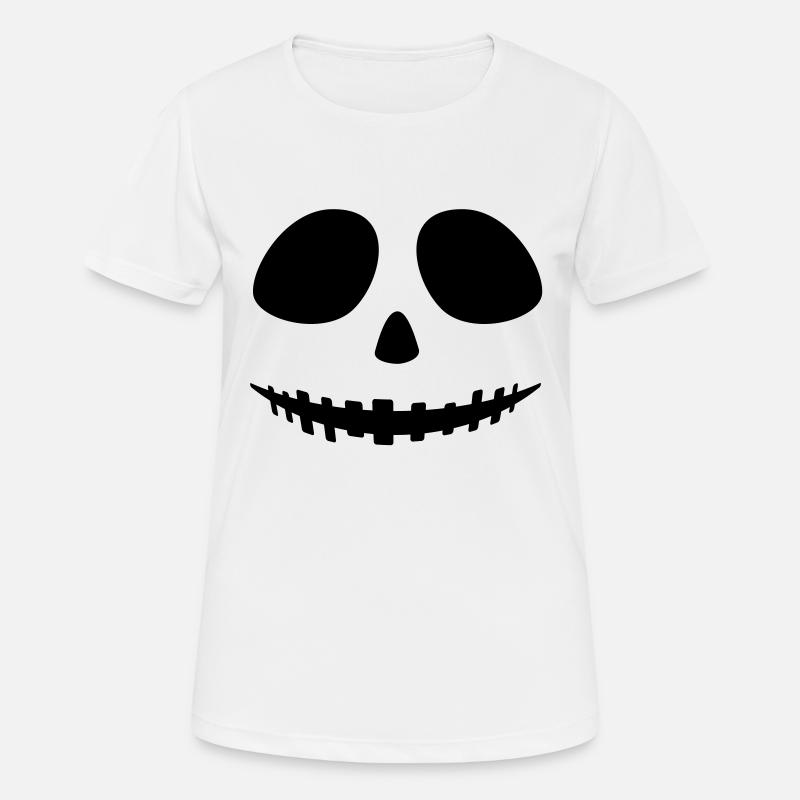 Halloween face 1c. - Women's Breathable T-Shirt - white