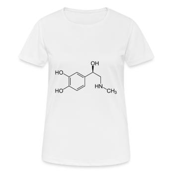 Molécule d’adrénaline - T-shirt respirant Femme - blanc - Devant - AI Model Female 172 dark (172cm)